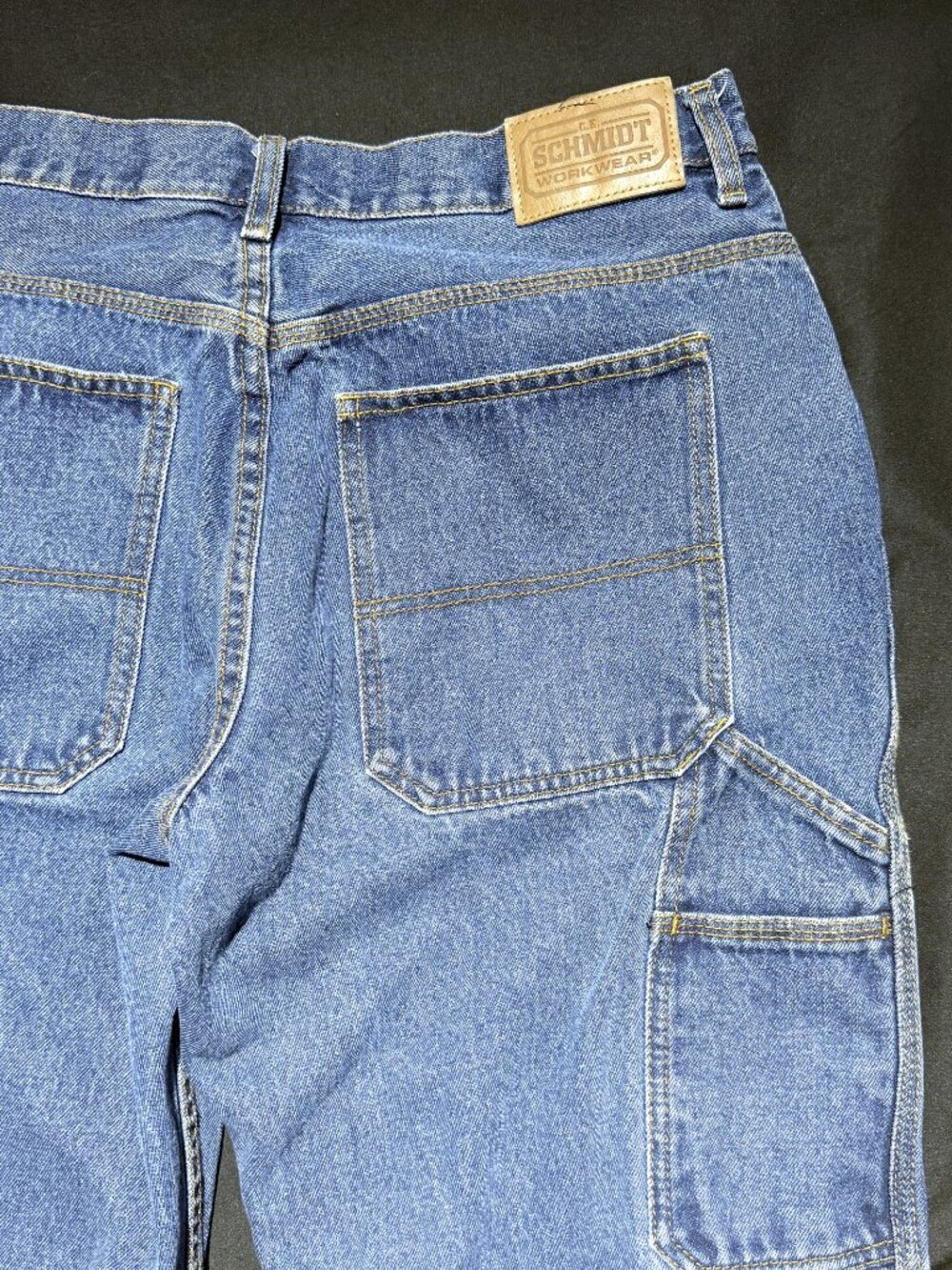 C.E. Schmidt Work Wear Carpenter Jeans 34/30 Blue Heavy Cotton Utility